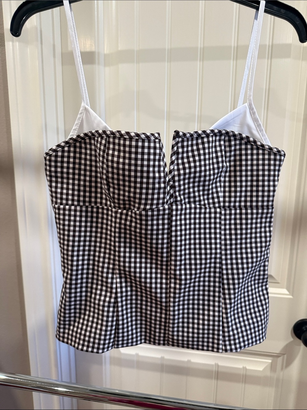 Zara Black and White Gingham Cami